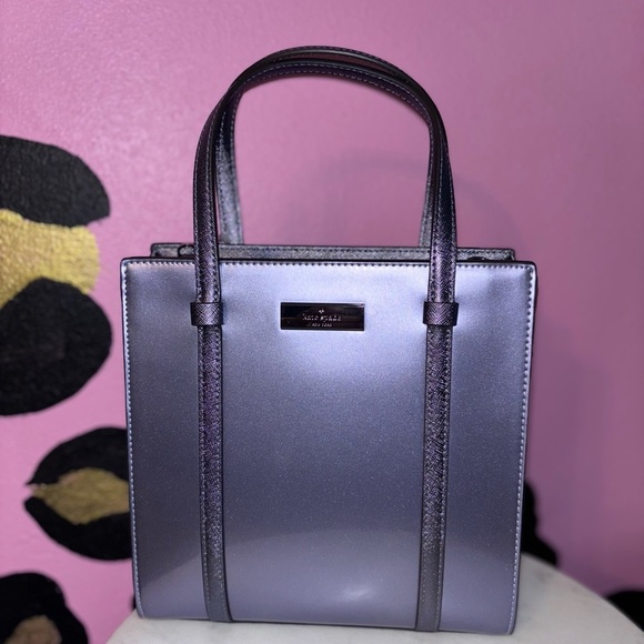 Kate Spade Metallic Purple Tote Bag